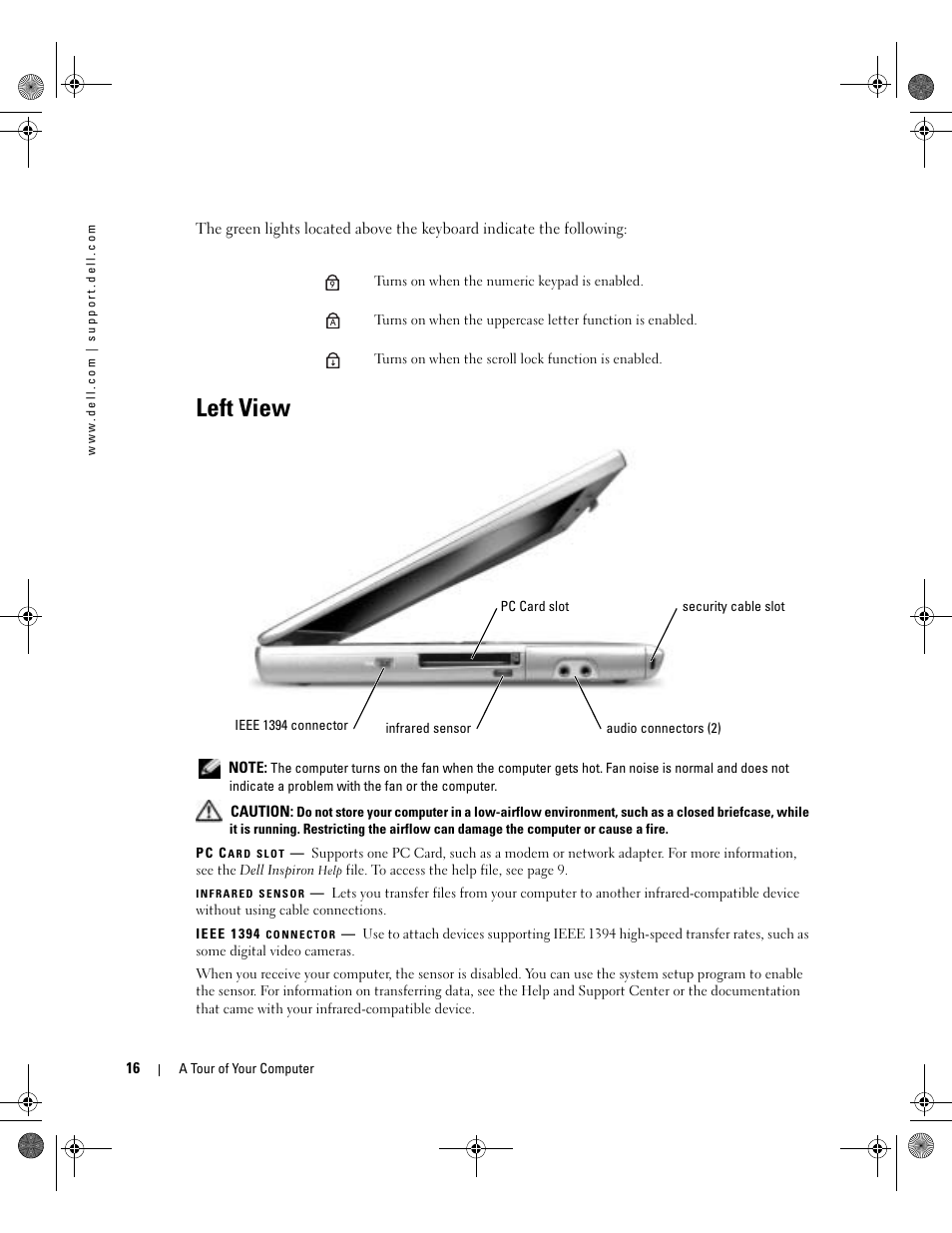 Left view | Dell Inspiron 510m User Manual | Page 16 / 134