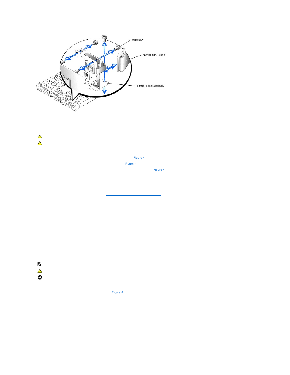 System fans, Replacing the control panel, Removing a cooling fan | Dell PowerEdge 2650 User Manual | Page 32 / 65
