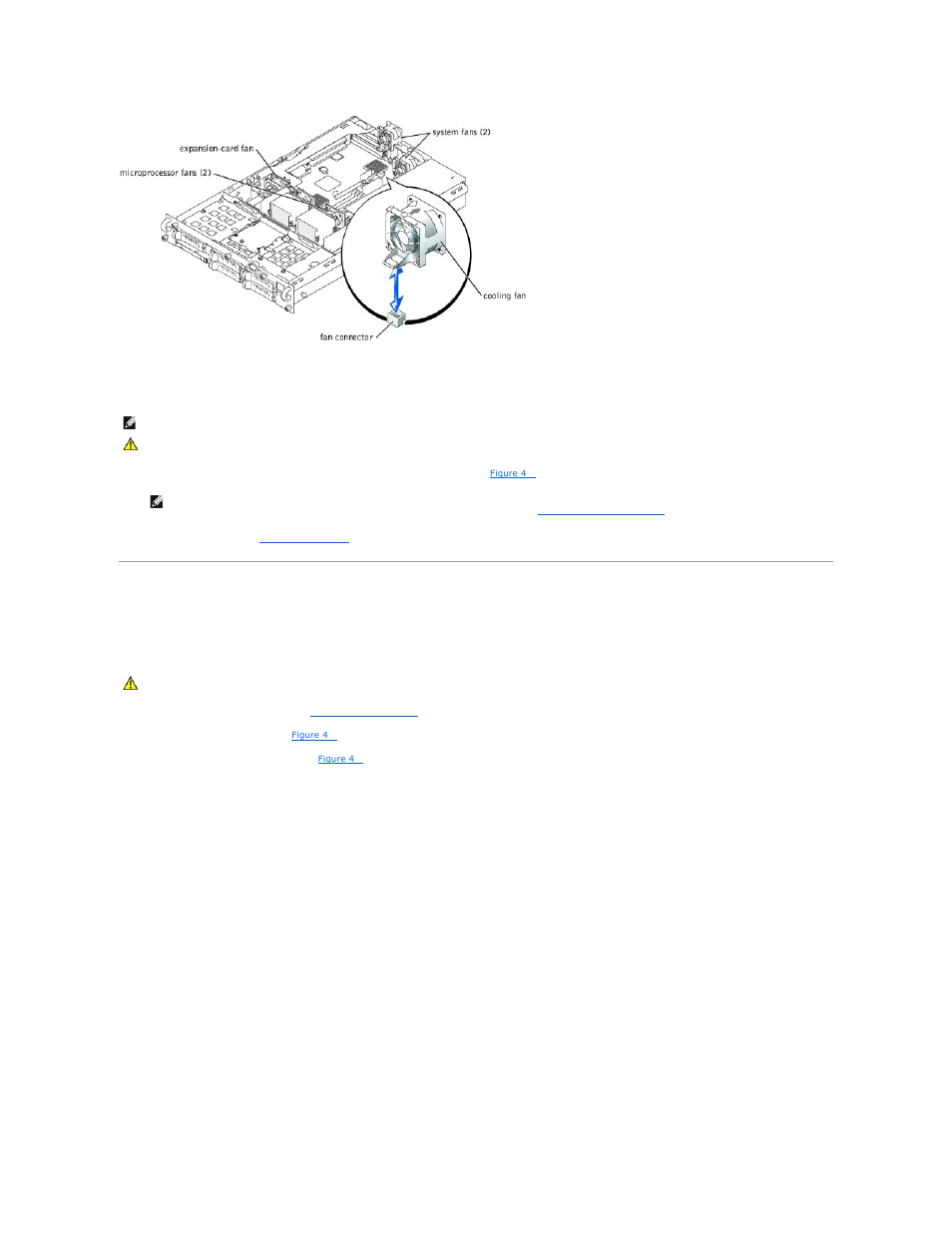 System-fan bracket, Replacing a cooling fan, Removing the system-fan bracket | Dell PowerEdge 2650 User Manual | Page 33 / 65