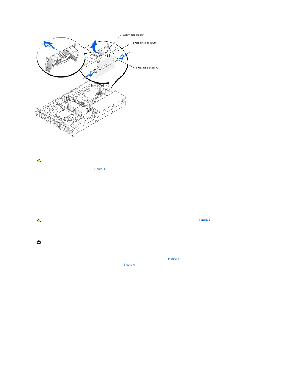 Power supplies, Replacing the system-fan bracket, Removing a power supply | Dell PowerEdge 2650 User Manual | Page 34 / 65