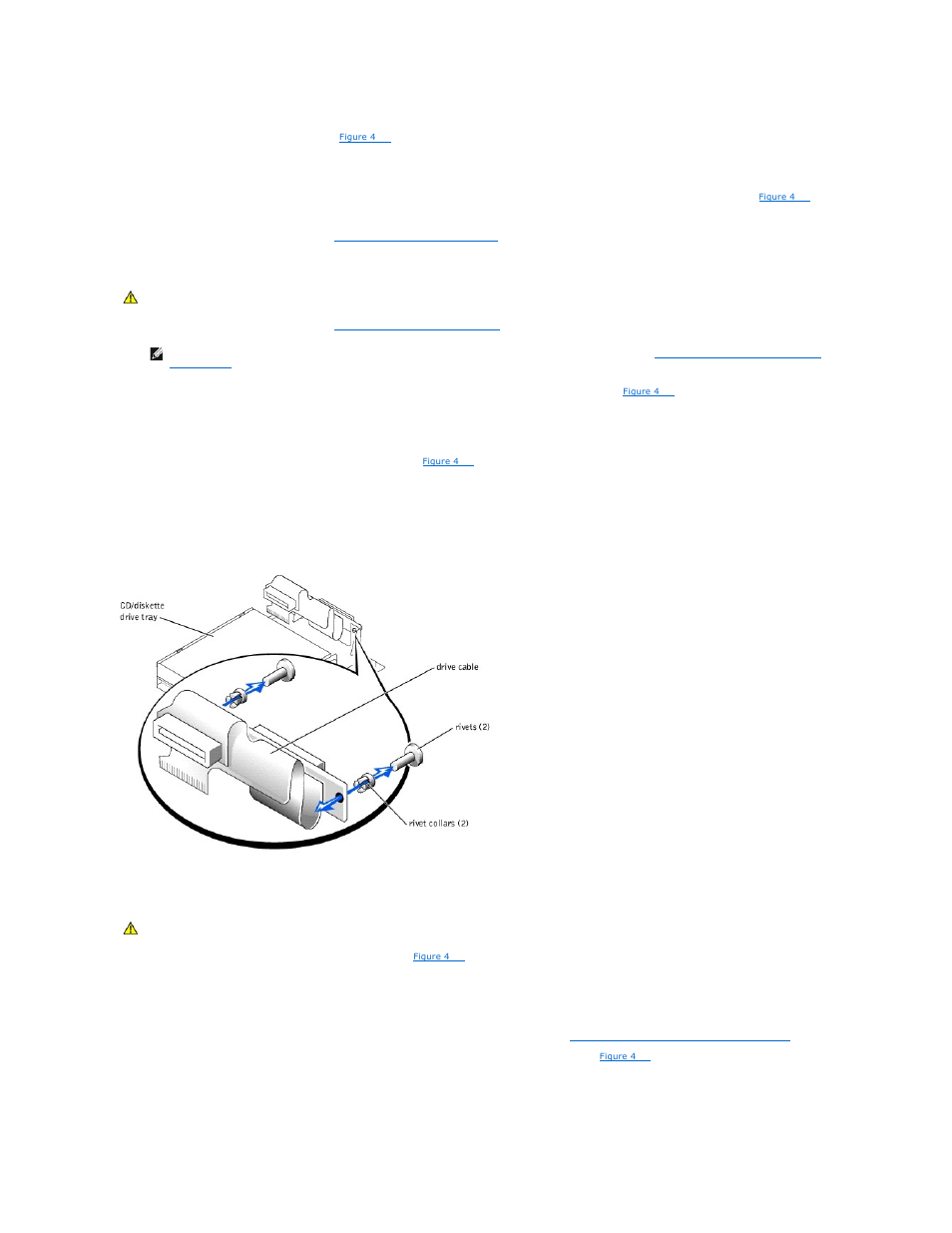 Removing the cd/diskette drive cable, Replacing the cd/diskette drive cable | Dell PowerEdge 2650 User Manual | Page 43 / 65