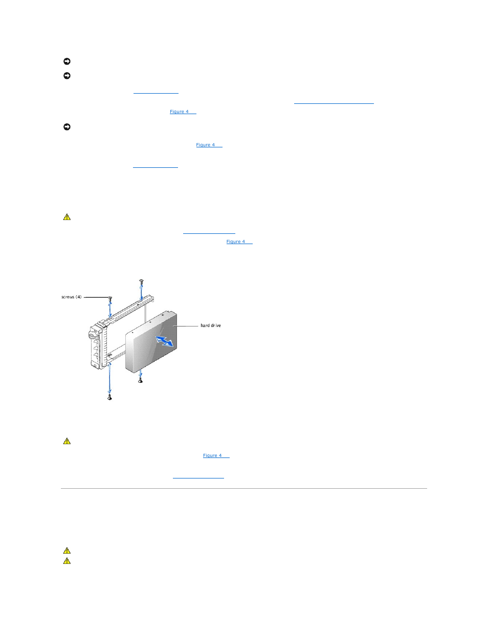 Integrated raid controller, Optional integrated raid controller (see, Activating the integrated raid controller | Removing a hard drive from its carrier, Installing a hard drive on a carrier | Dell PowerEdge 2650 User Manual | Page 46 / 65