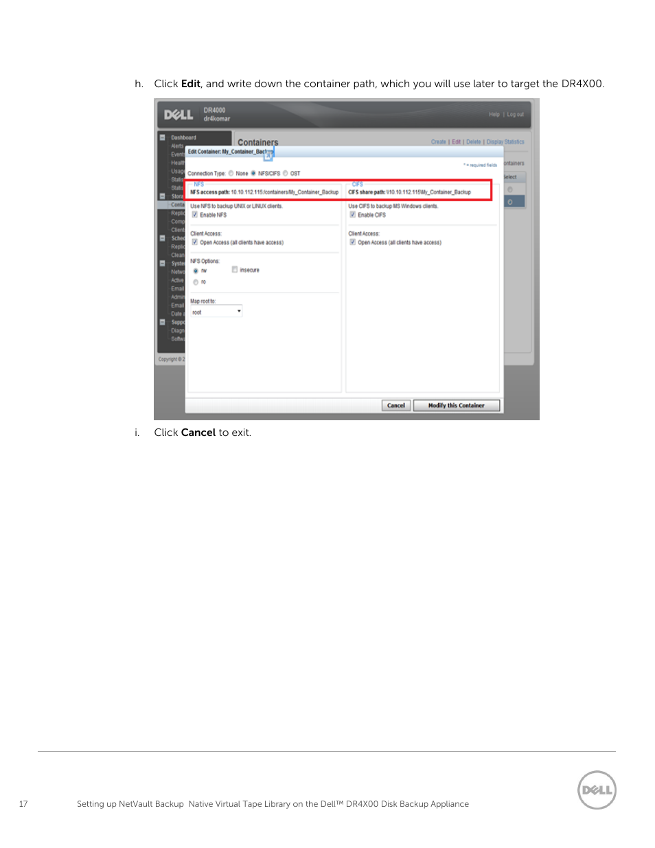 Dell PowerVault DR2000v User Manual | Page 17 / 63