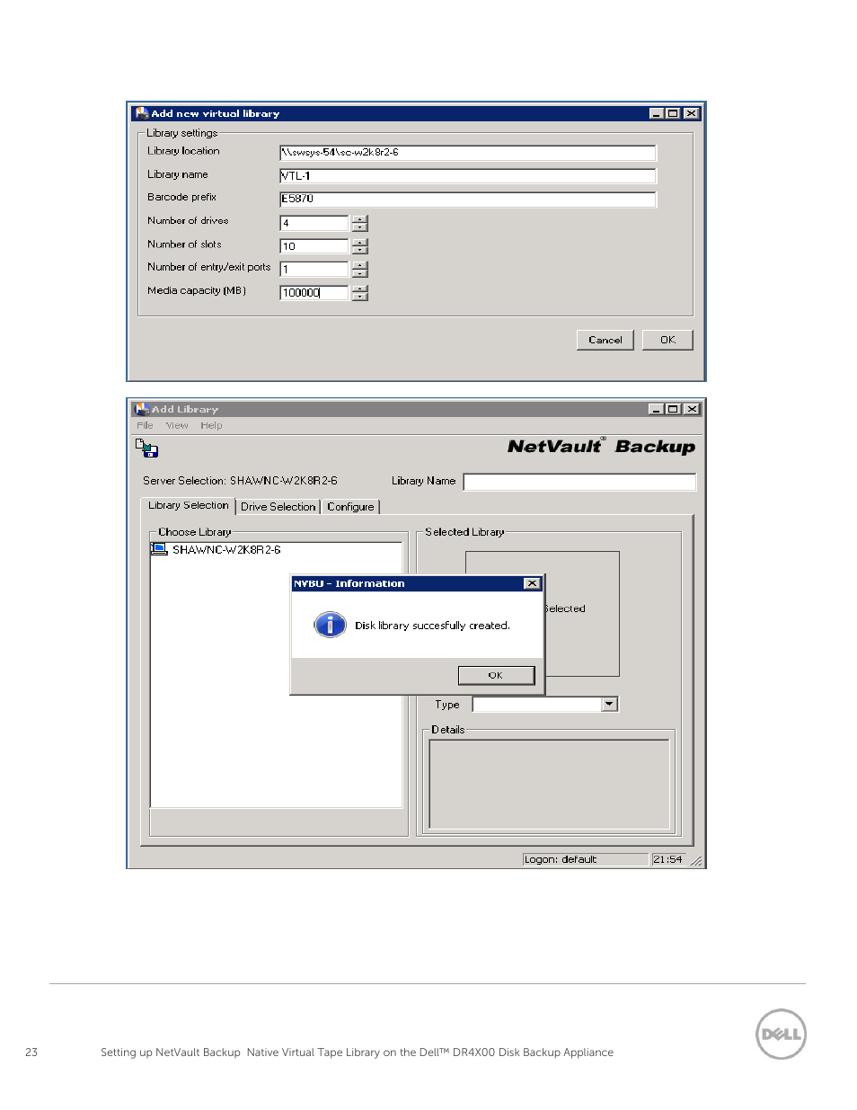 Dell PowerVault DR2000v User Manual | Page 23 / 63