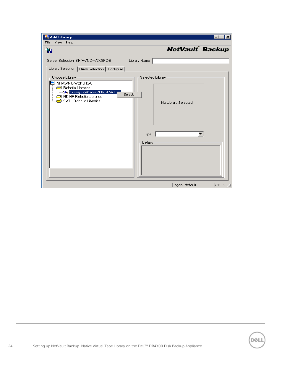 Dell PowerVault DR2000v User Manual | Page 24 / 63