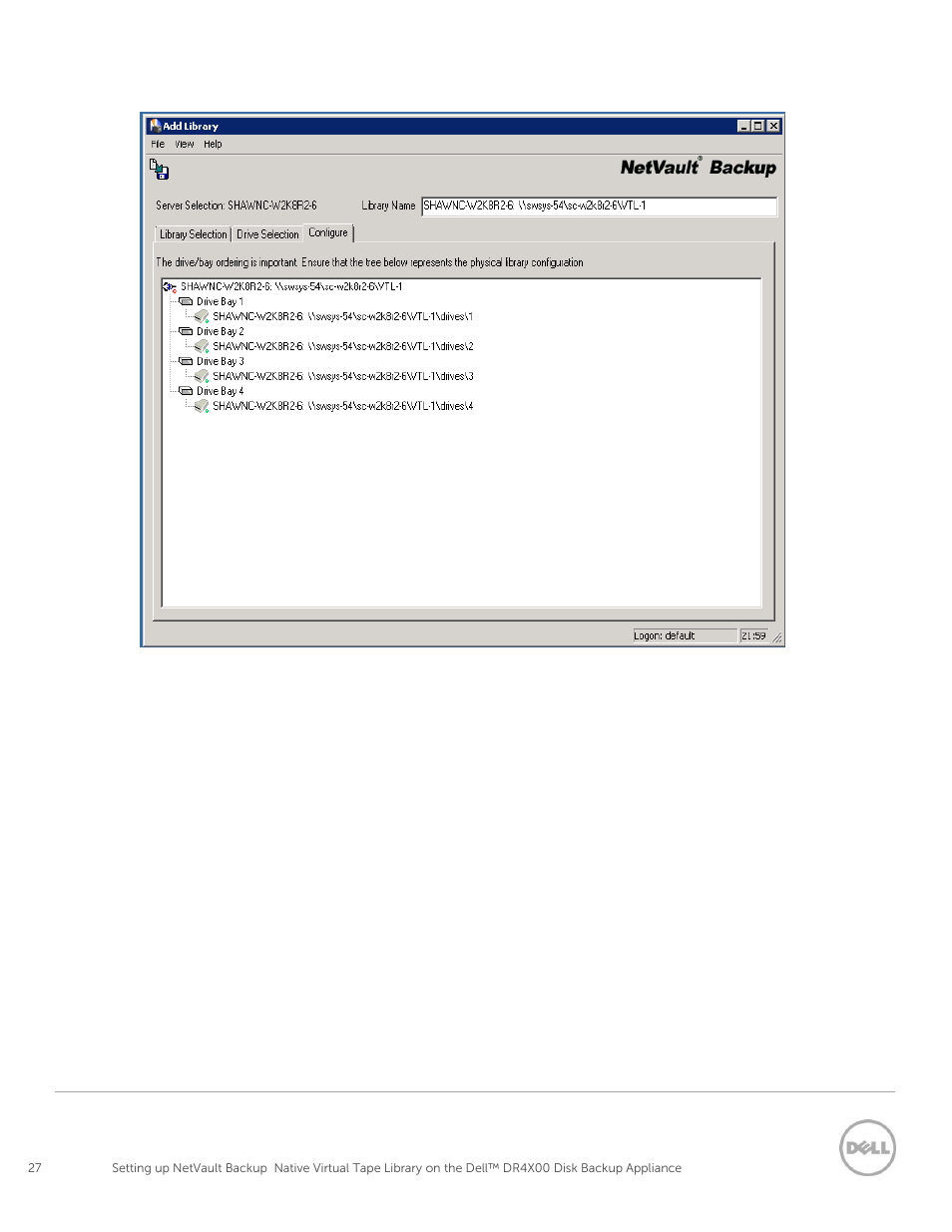Dell PowerVault DR2000v User Manual | Page 27 / 63