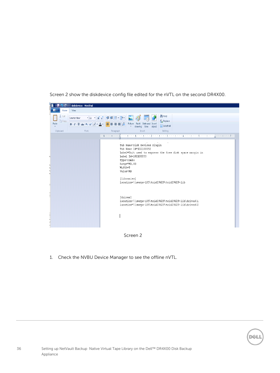 Dell PowerVault DR2000v User Manual | Page 36 / 63