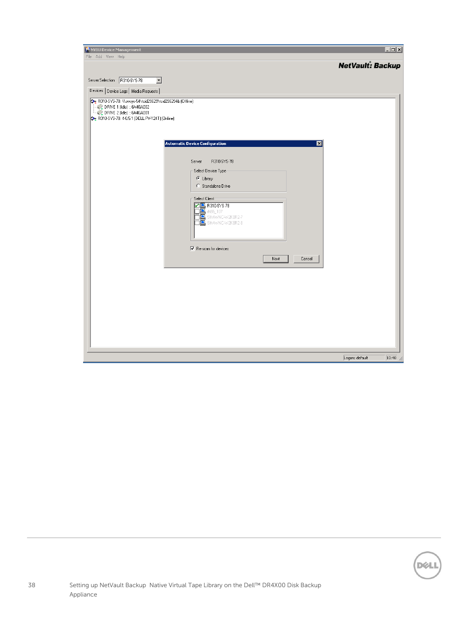 Dell PowerVault DR2000v User Manual | Page 38 / 63