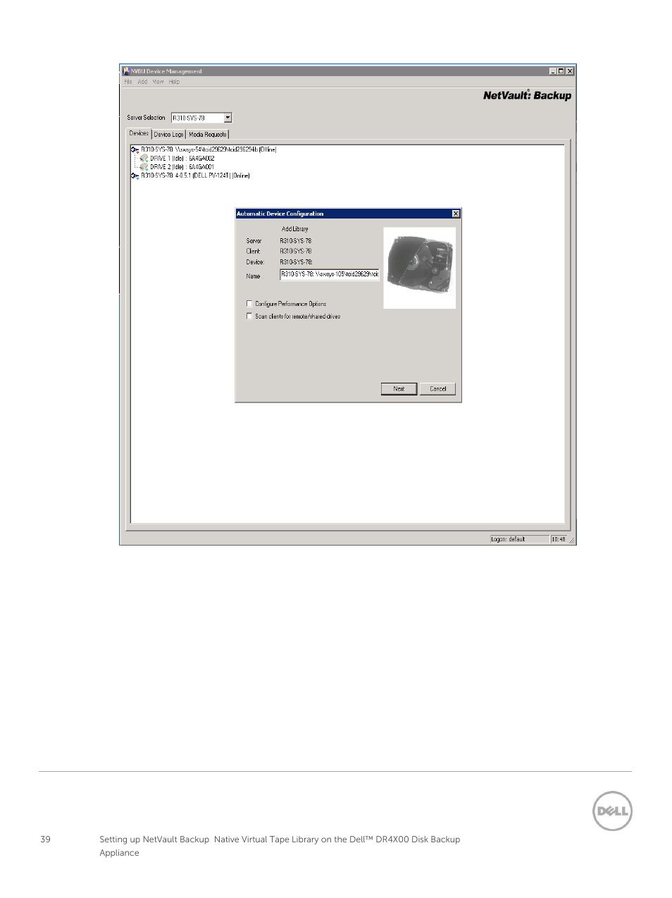 Dell PowerVault DR2000v User Manual | Page 39 / 63