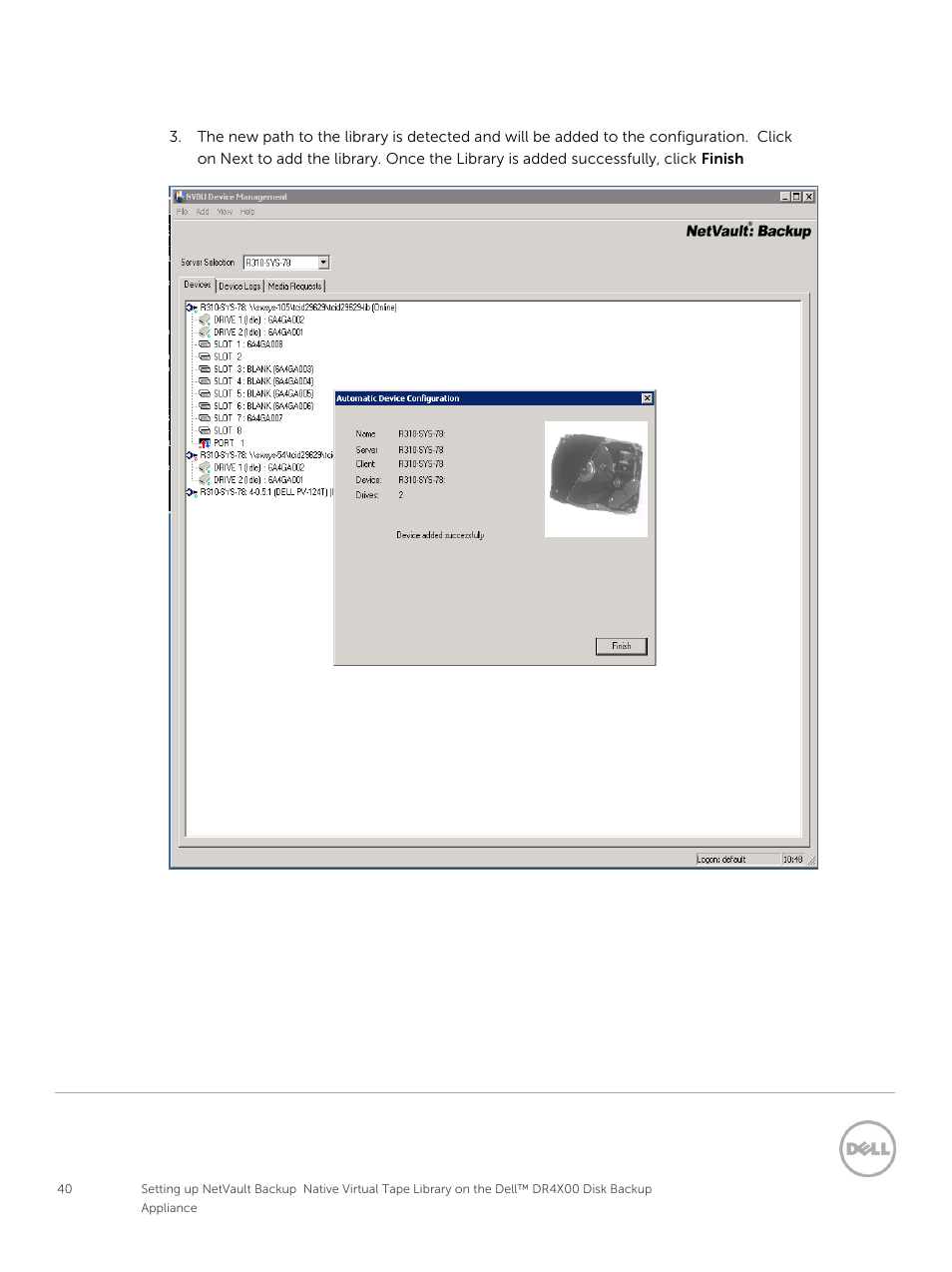 Dell PowerVault DR2000v User Manual | Page 40 / 63