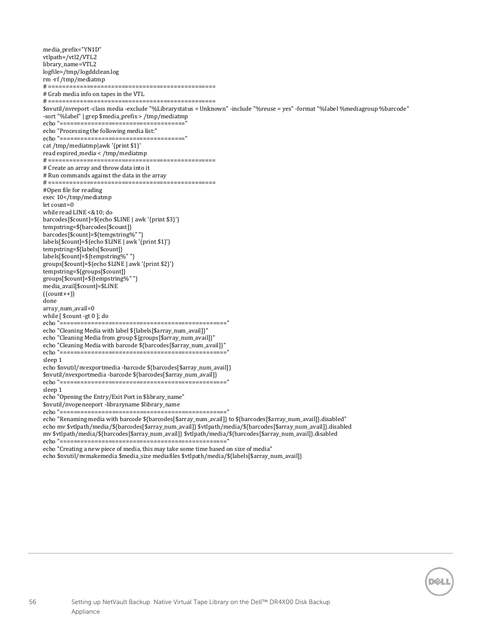 Dell PowerVault DR2000v User Manual | Page 56 / 63