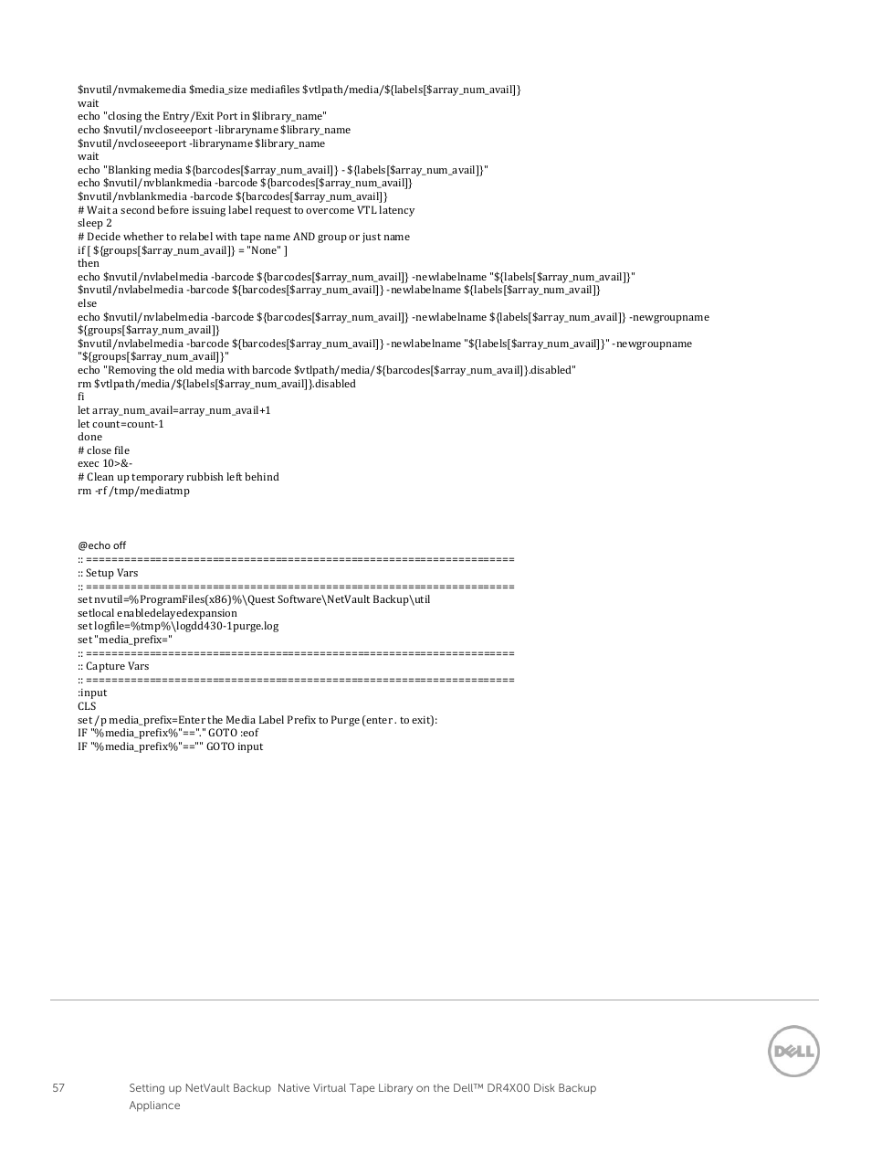 Windows platform | Dell PowerVault DR2000v User Manual | Page 57 / 63
