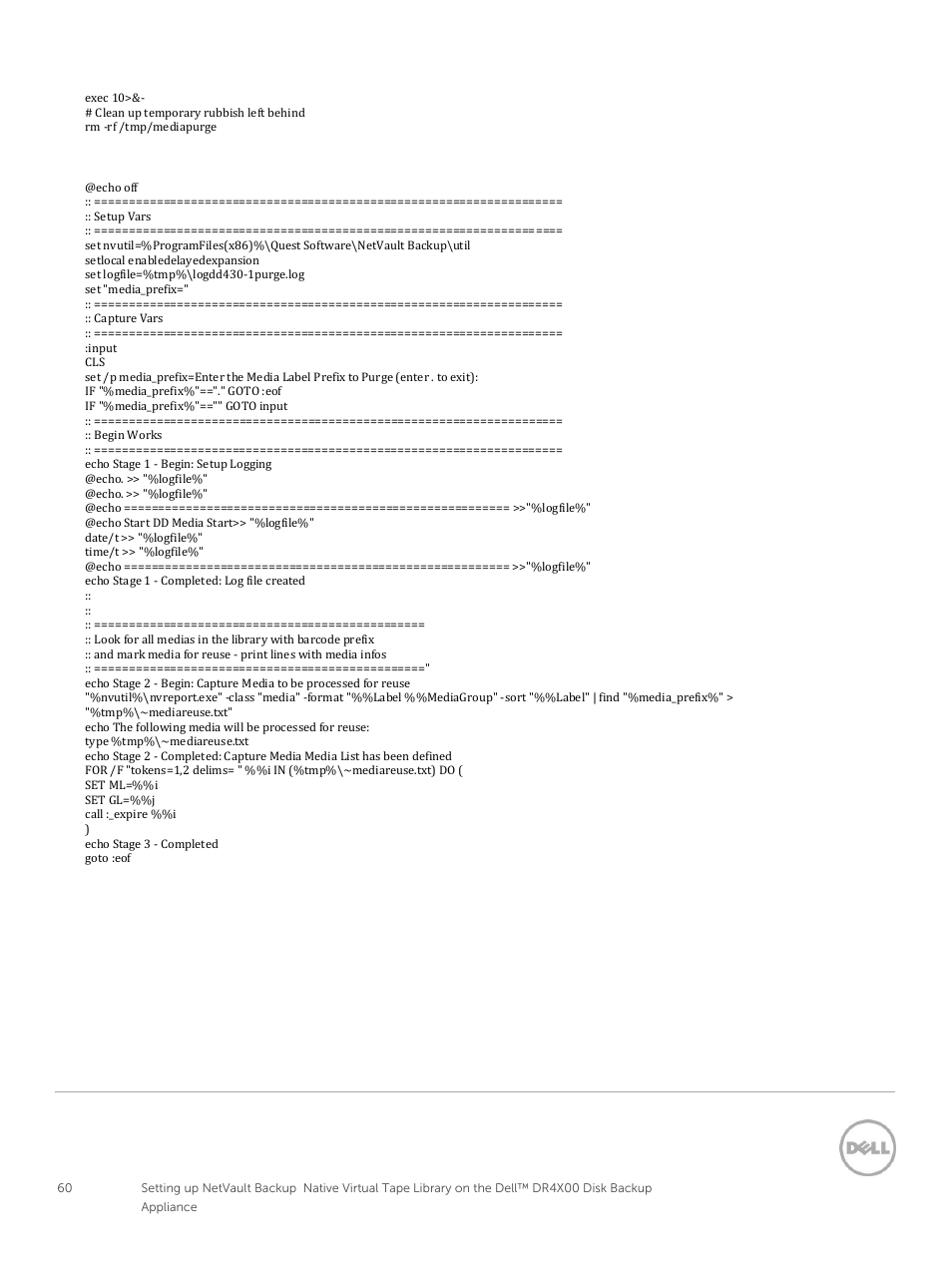 Windows platform | Dell PowerVault DR2000v User Manual | Page 60 / 63