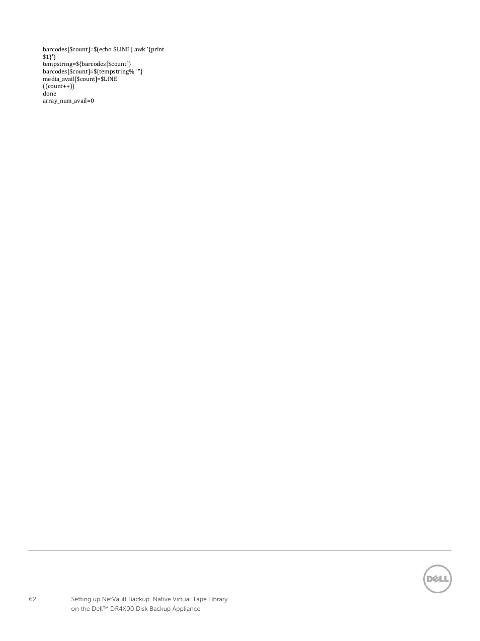 Dell PowerVault DR2000v User Manual | Page 62 / 63