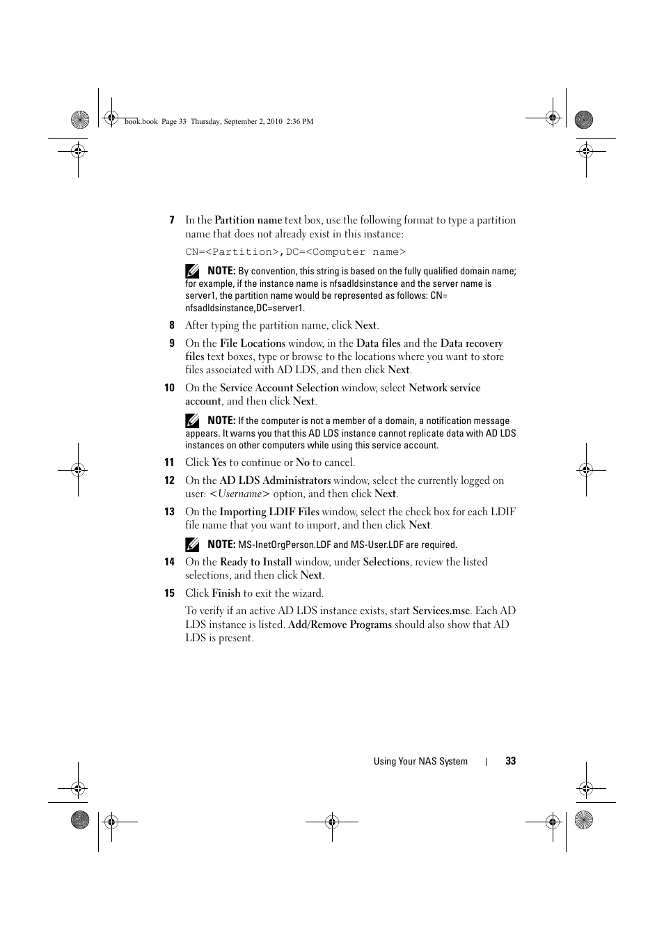 Dell PowerVault NX200 User Manual | Page 33 / 50