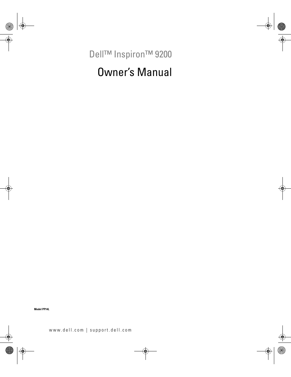 Dell Inspiron 9200 User Manual | 122 pages