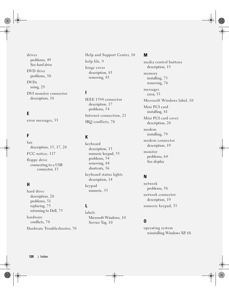 Dell Inspiron 9200 User Manual | Page 120 / 122