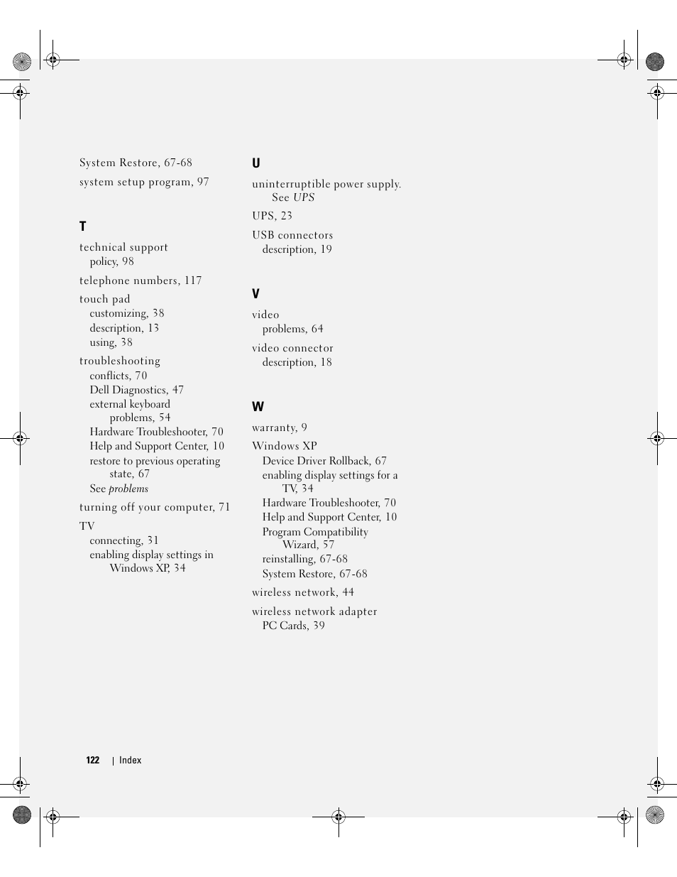 Dell Inspiron 9200 User Manual | Page 122 / 122