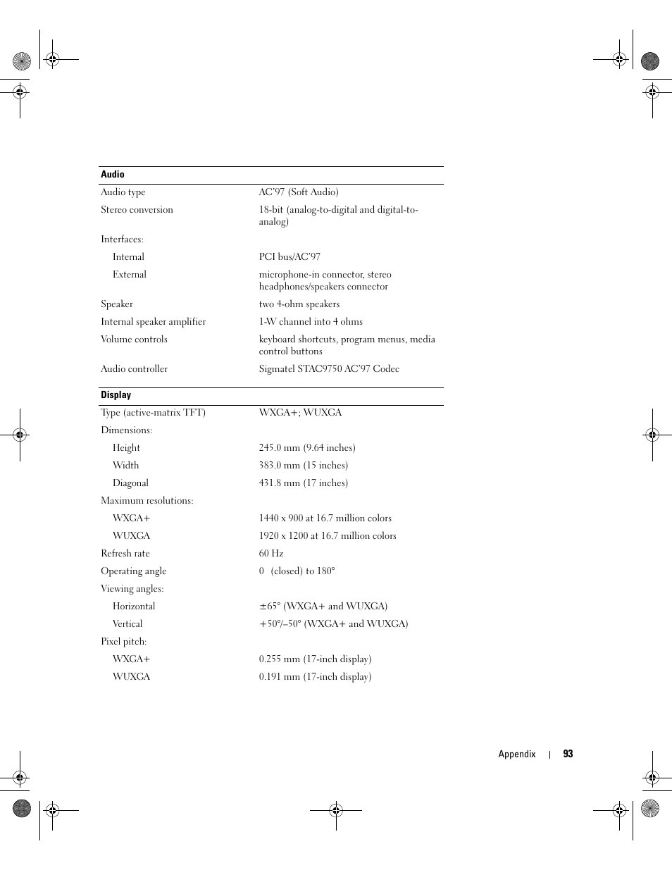 Dell Inspiron 9200 User Manual | Page 93 / 122