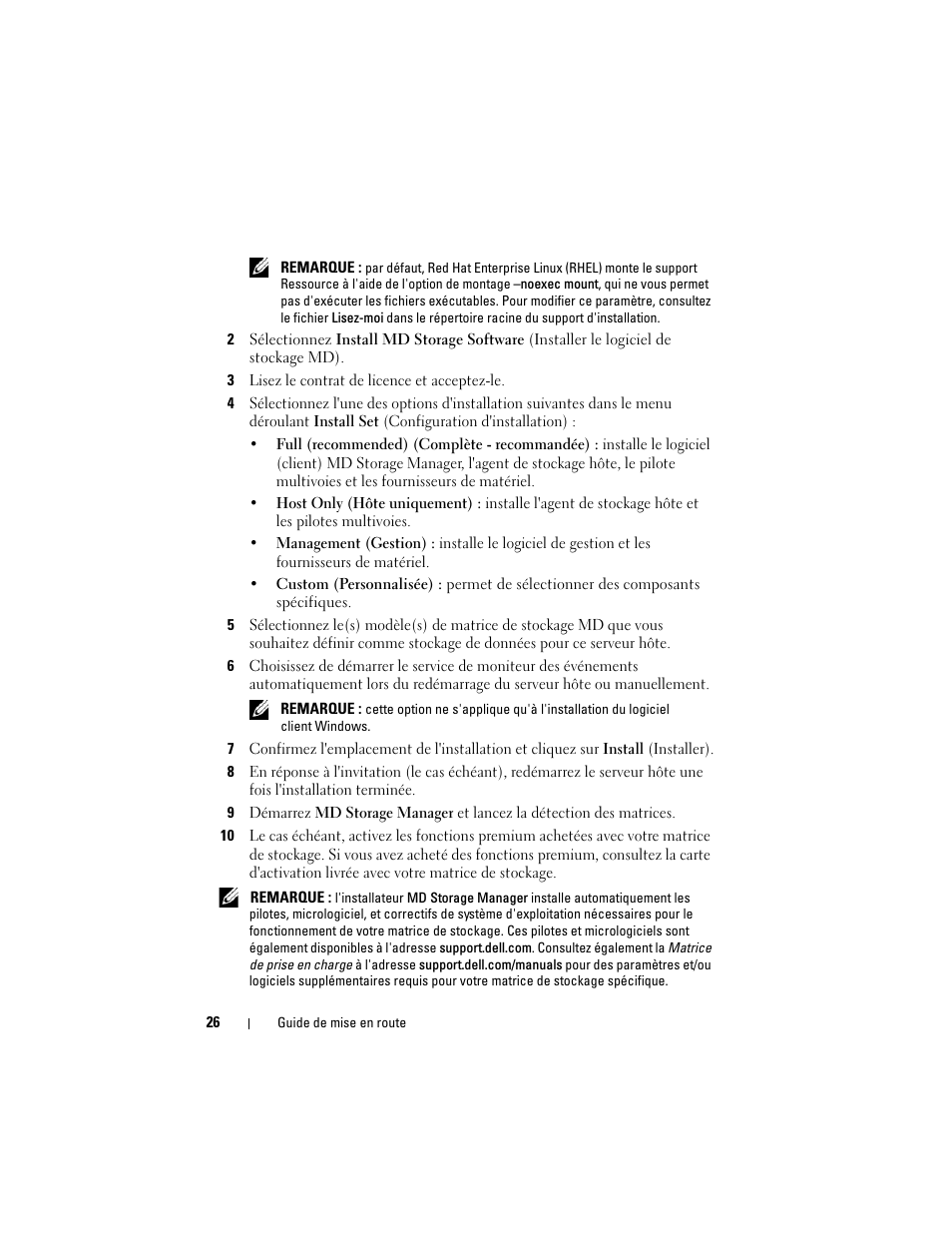 3 lisez le contrat de licence et acceptez-le | Dell PowerVault MD3220 User Manual | Page 28 / 76