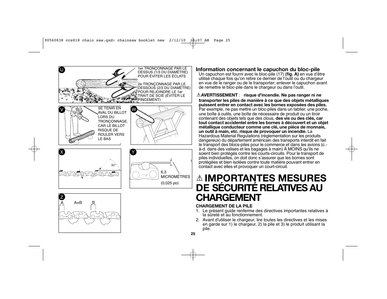 Black & Decker CCS818 User Manual | Page 25 / 56