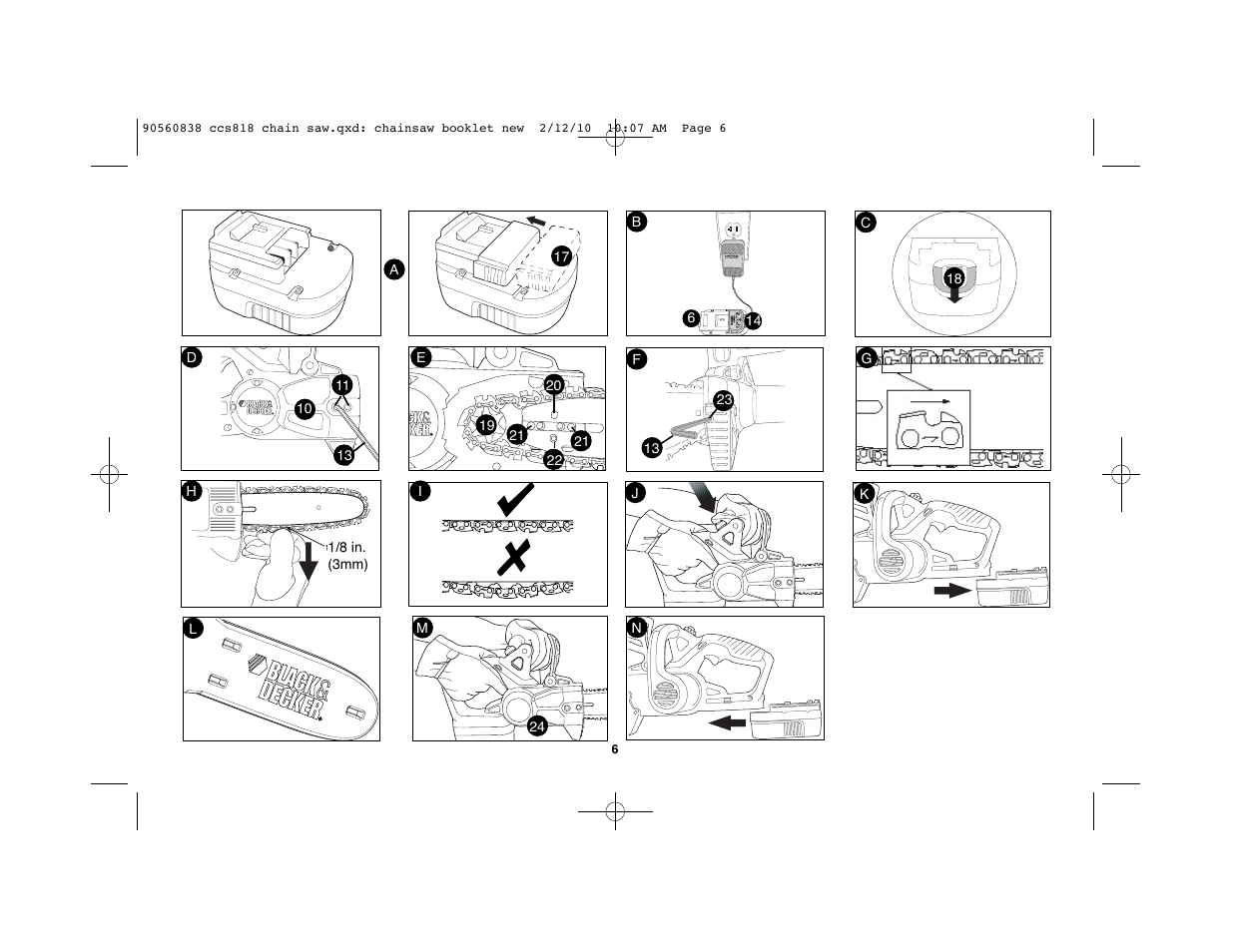 Black & Decker CCS818 User Manual | Page 6 / 56