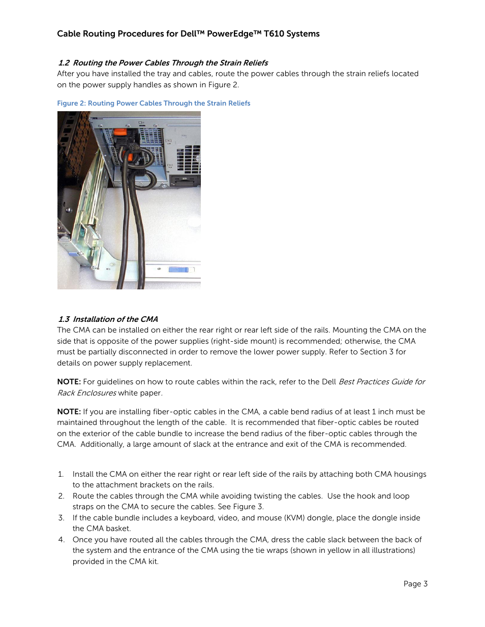Installation of the cma | Dell PowerEdge Rack Enclosure 4210 User Manual | Page 5 / 8