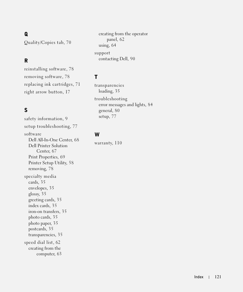 Dell 962 All In One Photo Printer User Manual | Page 121 / 122