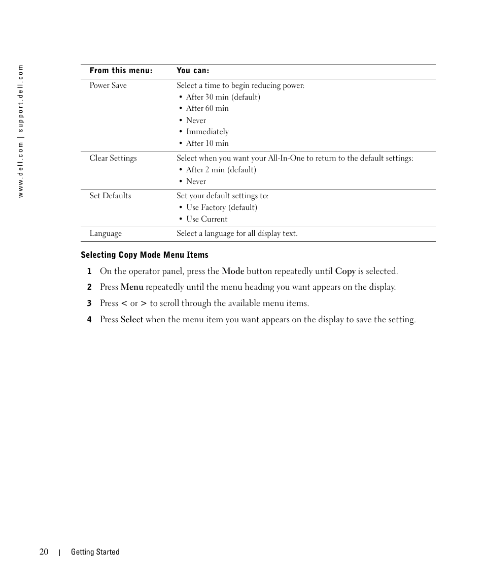 Dell 962 All In One Photo Printer User Manual | Page 20 / 122