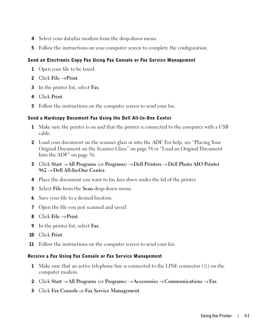 Dell 962 All In One Photo Printer User Manual | Page 61 / 122