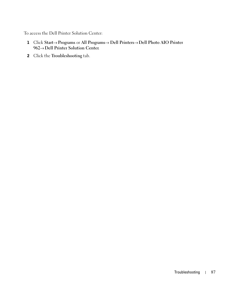 Dell 962 All In One Photo Printer User Manual | Page 87 / 122