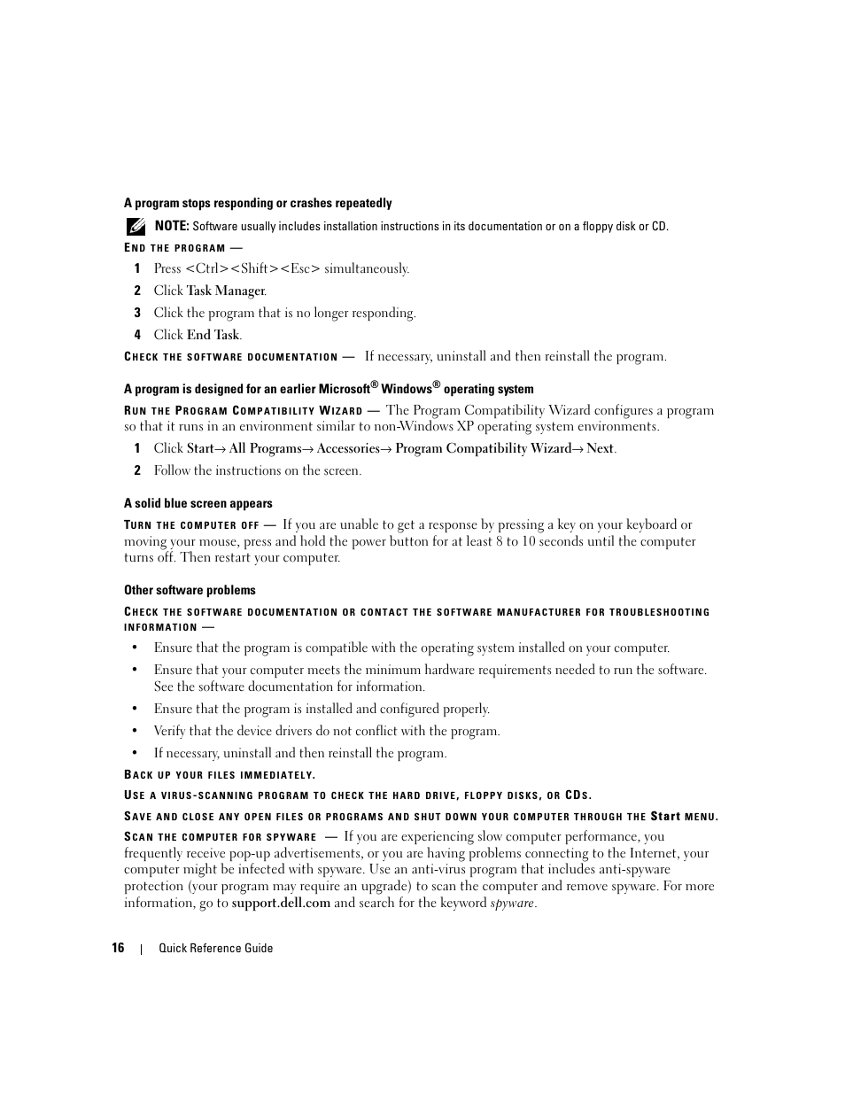 Dell Latitude D631 (Early 2009) User Manual | Page 16 / 110