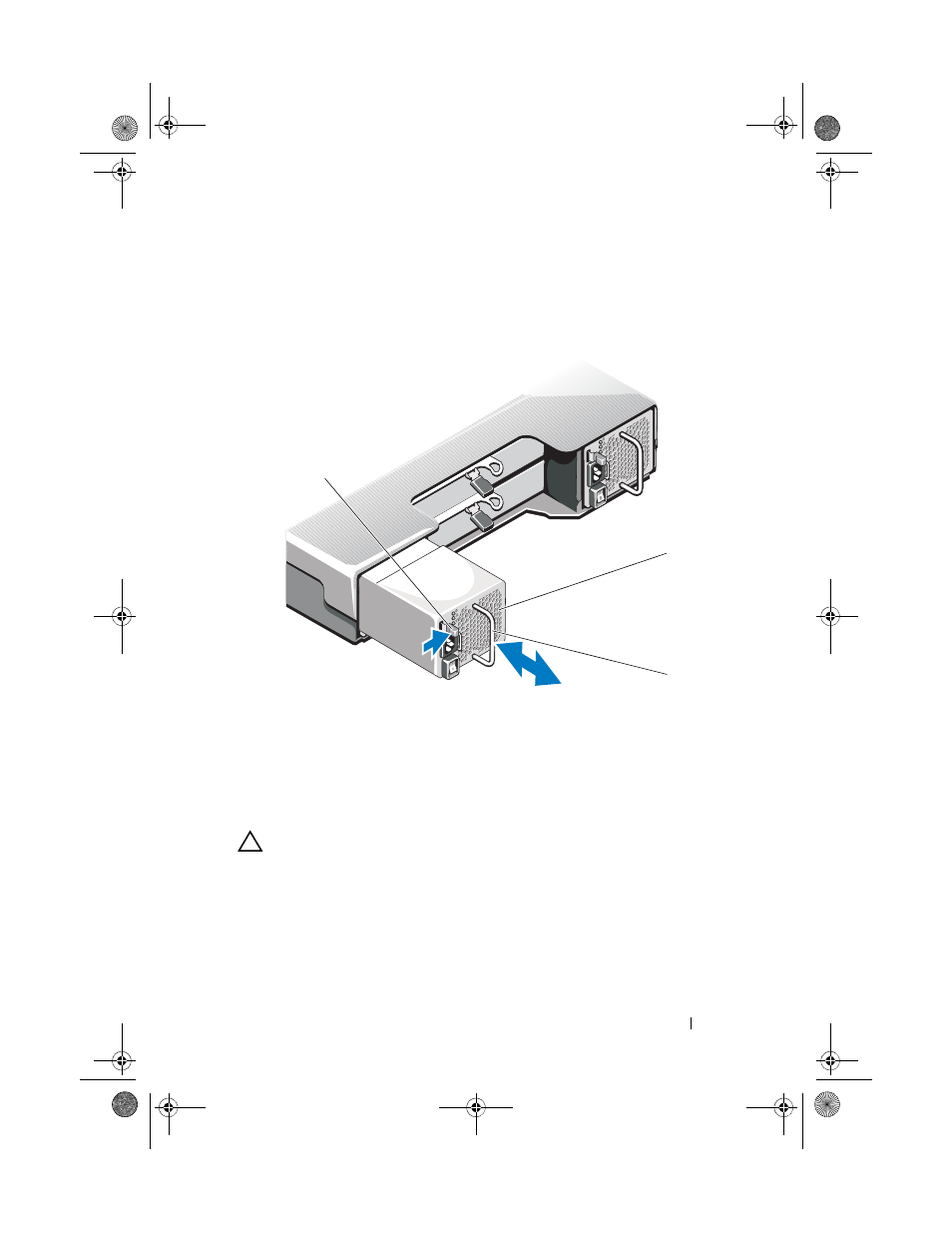 Installing a power supply/cooling fan module, Installing a power supply/cooling, Fan module | Dell PowerVault MD3220 User Manual | Page 217 / 272