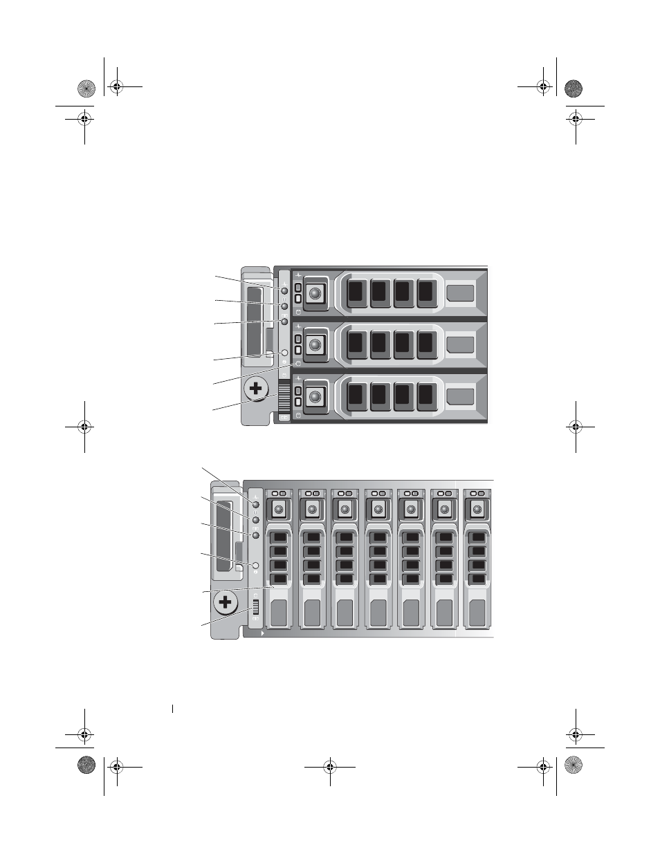 Hardware features, Front-panel features and indicators | Dell PowerVault MD3220 User Manual | Page 24 / 272