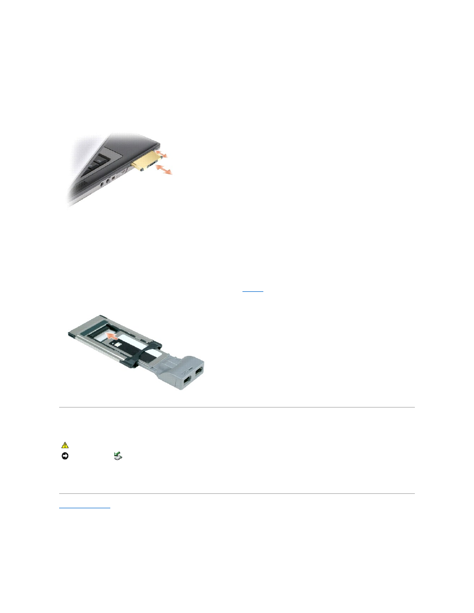 Removing a card or blank, Pc card, Expresscards | Dell Precision M2300 (Late 2007) User Manual | Page 17 / 104