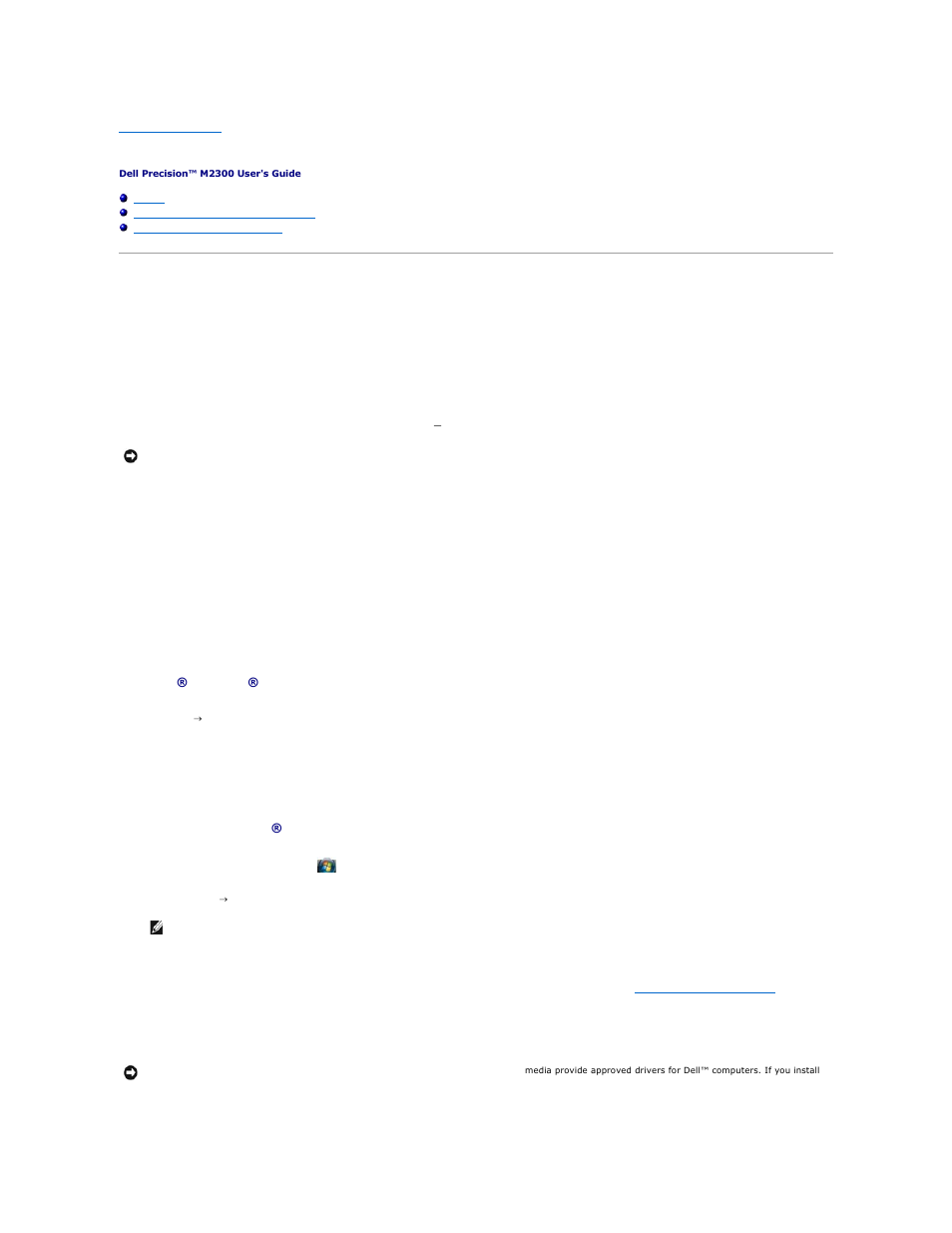 Reinstalling software, Drivers, What is a driver | Identifying drivers, Reinstalling drivers and utilities | Dell Precision M2300 (Late 2007) User Manual | Page 69 / 104