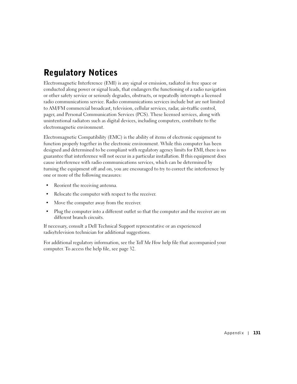 Regulatory notices | Dell Dimension 8300 User Manual | Page 131 / 146