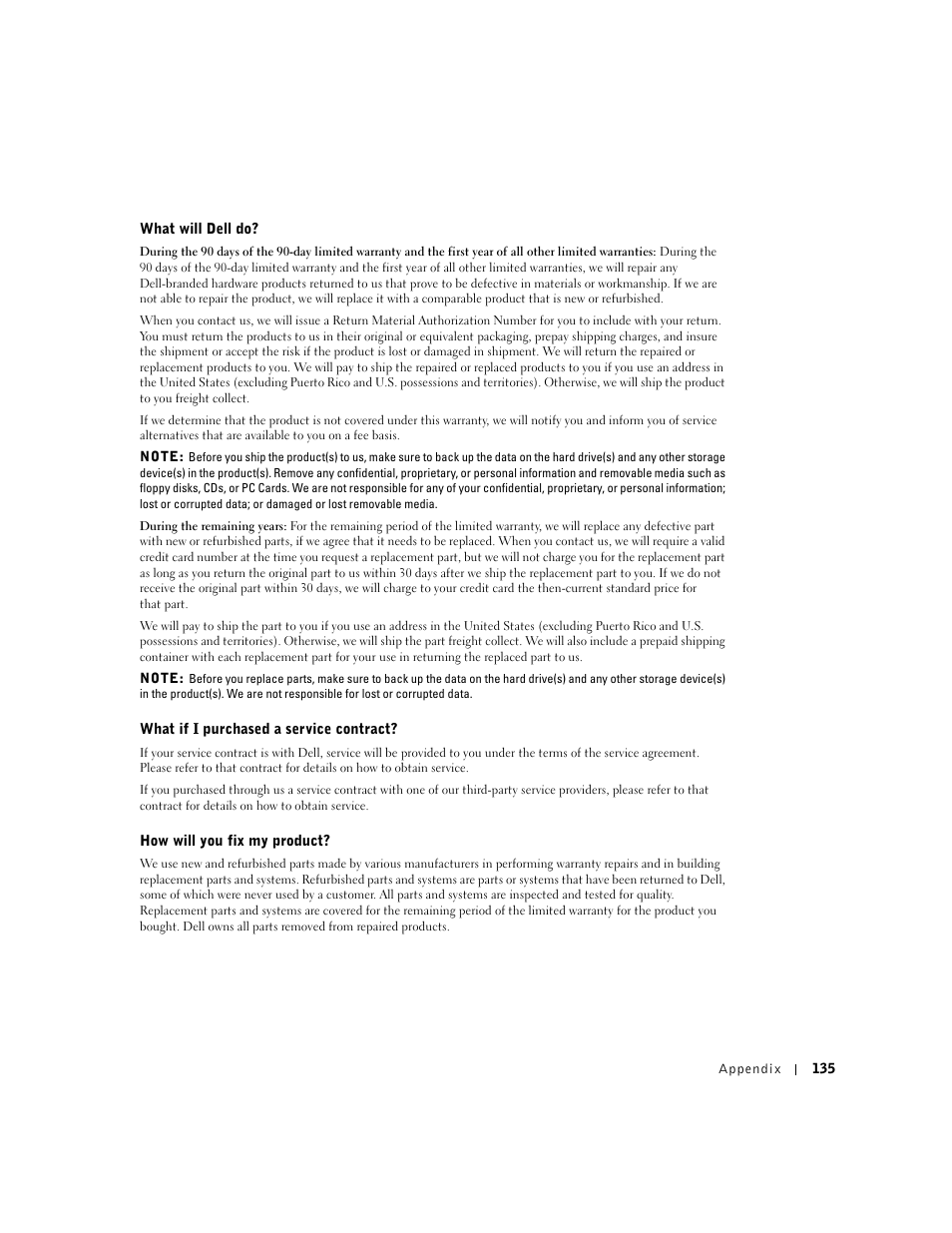 Dell Dimension 8300 User Manual | Page 135 / 146