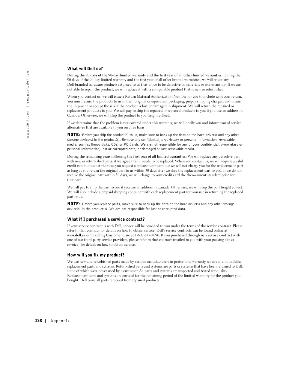 Dell Dimension 8300 User Manual | Page 138 / 146