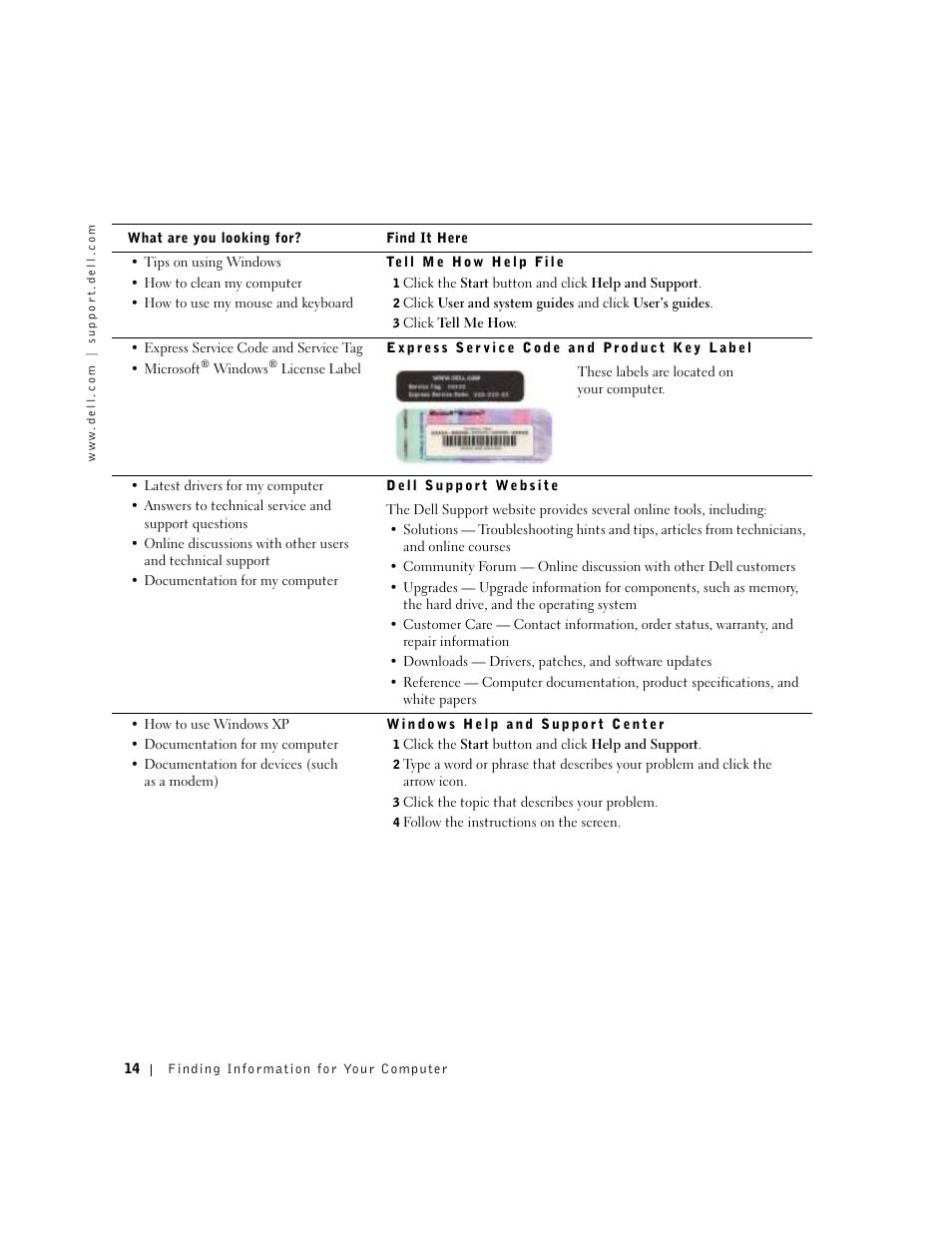 Dell Dimension 8300 User Manual | Page 14 / 146