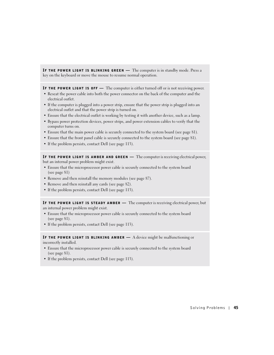 Dell Dimension 8300 User Manual | Page 45 / 146