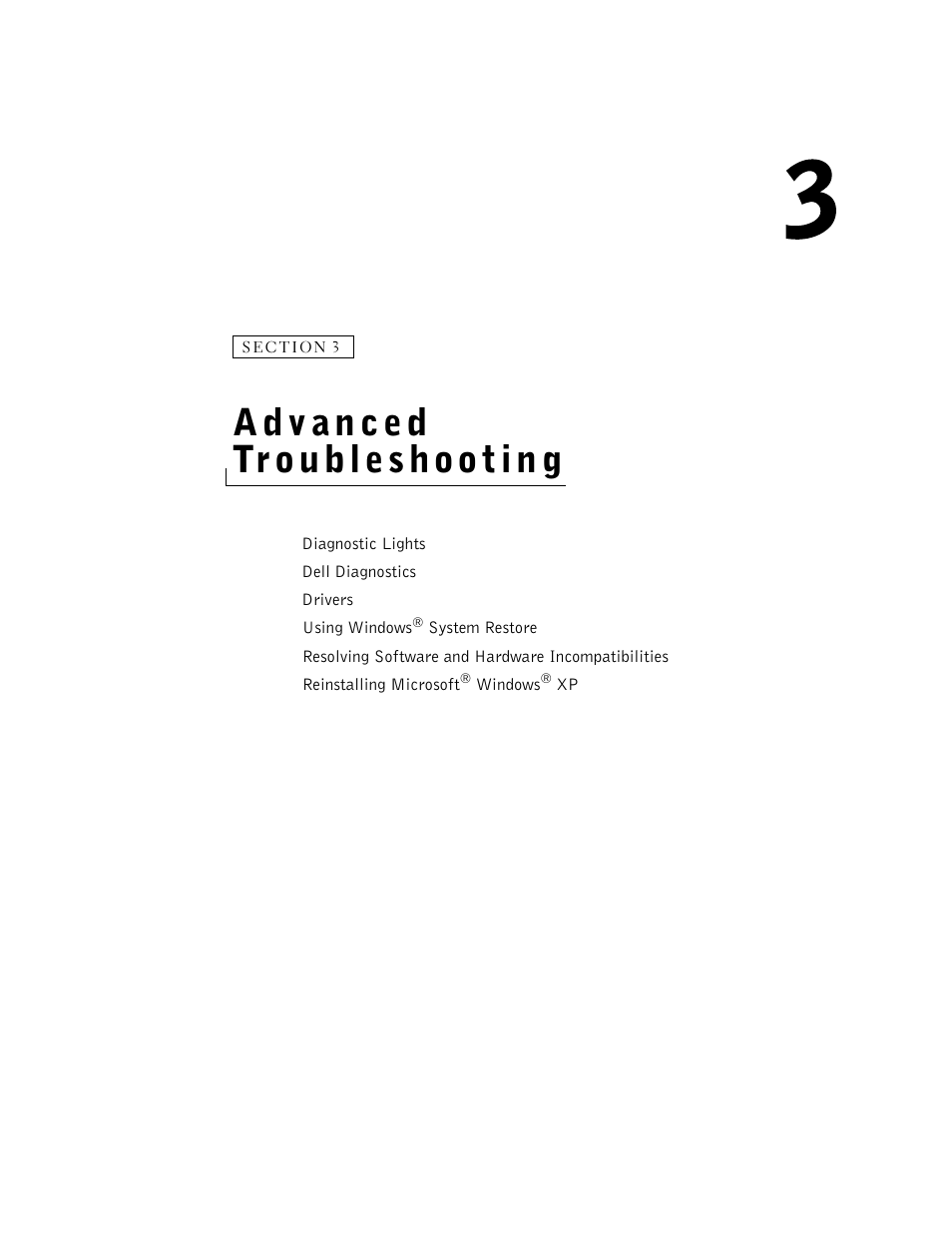 Advanced troubleshooting, 3 advanced troubleshooting | Dell Dimension 8300 User Manual | Page 53 / 146