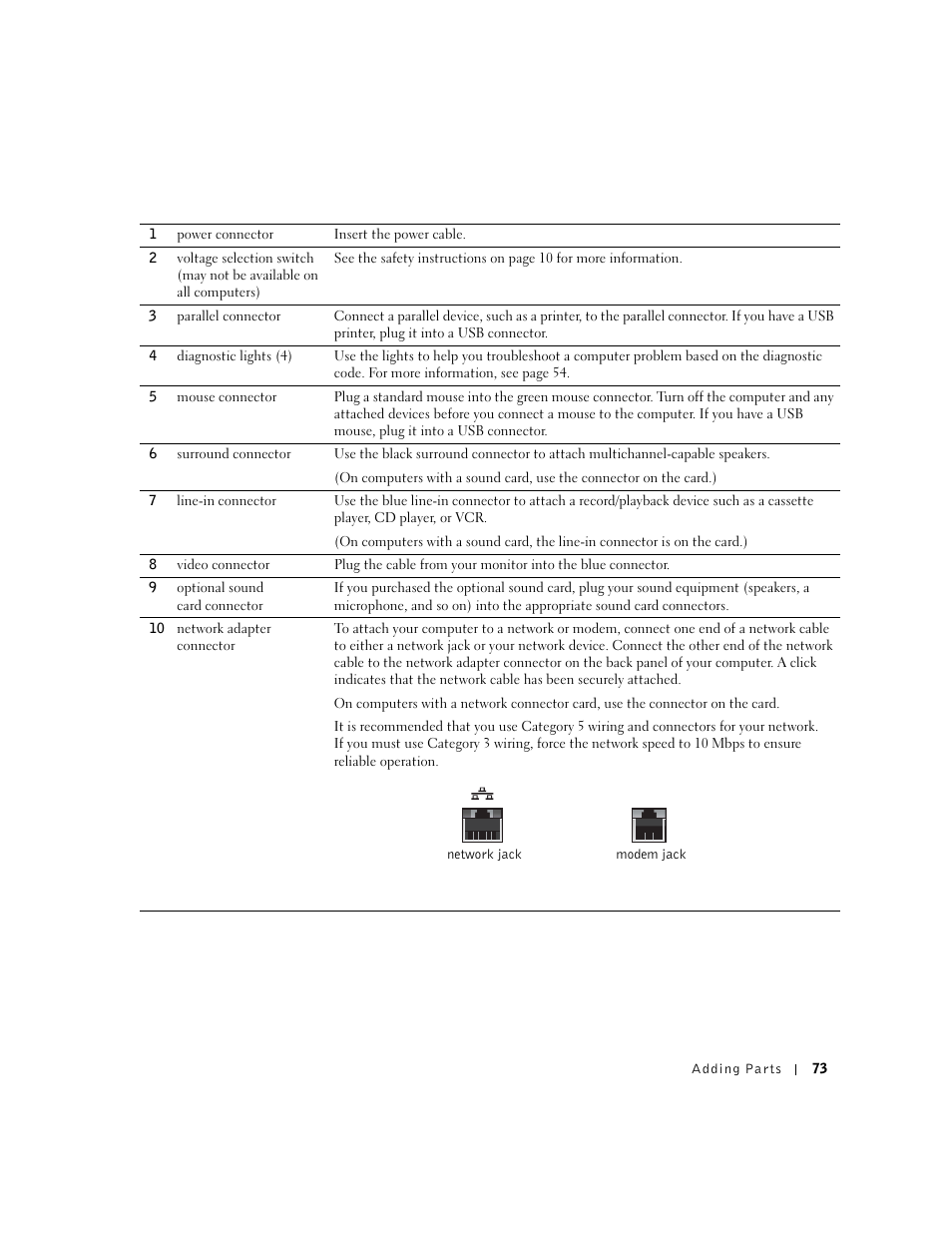 Dell Dimension 8300 User Manual | Page 73 / 146