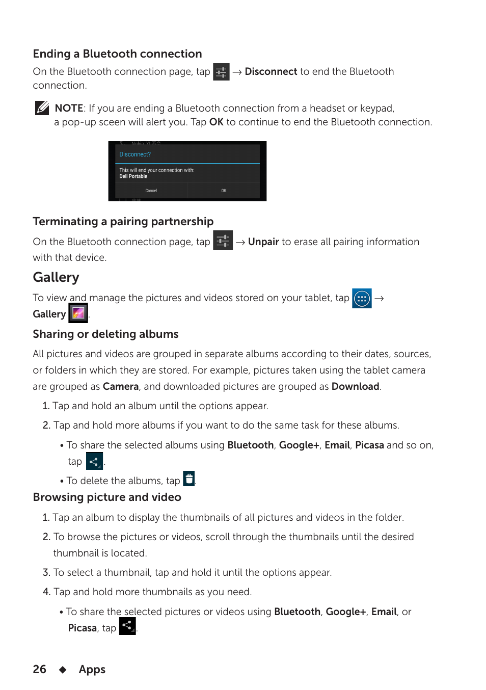 Gallery | Dell Venue 7 3740 User Manual | Page 26 / 32