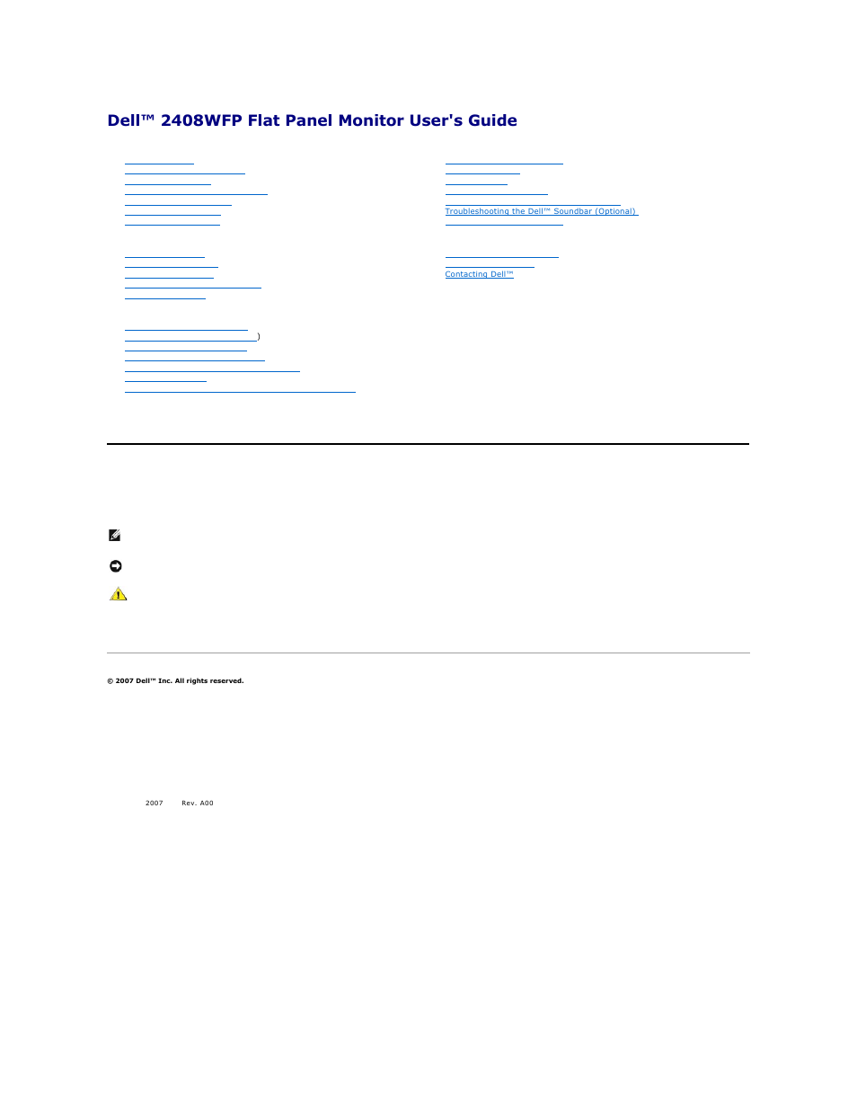 Dell 2408WFP Monitor User Manual | 41 pages