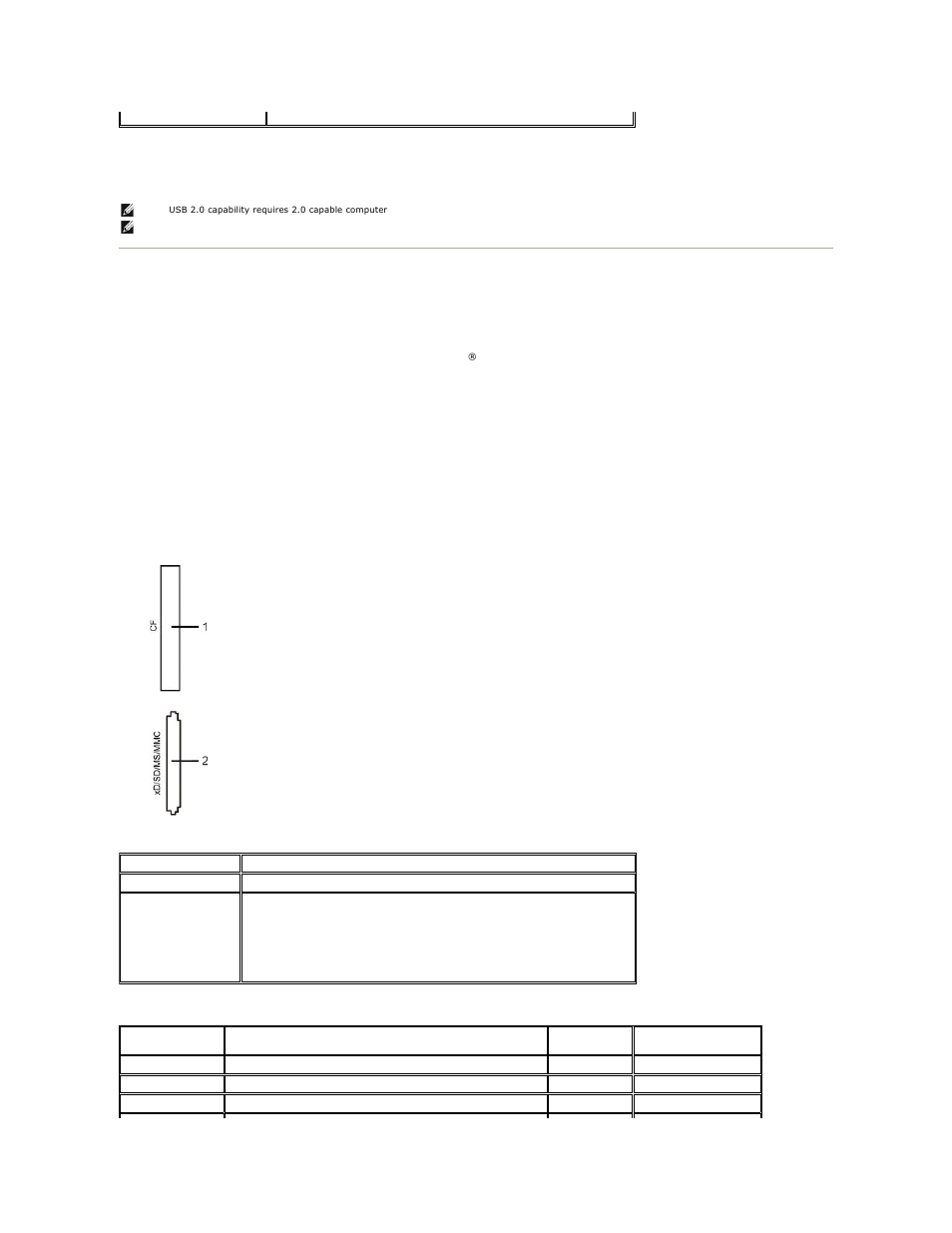Card reader specifications | Dell 2408WFP Monitor User Manual | Page 12 / 41