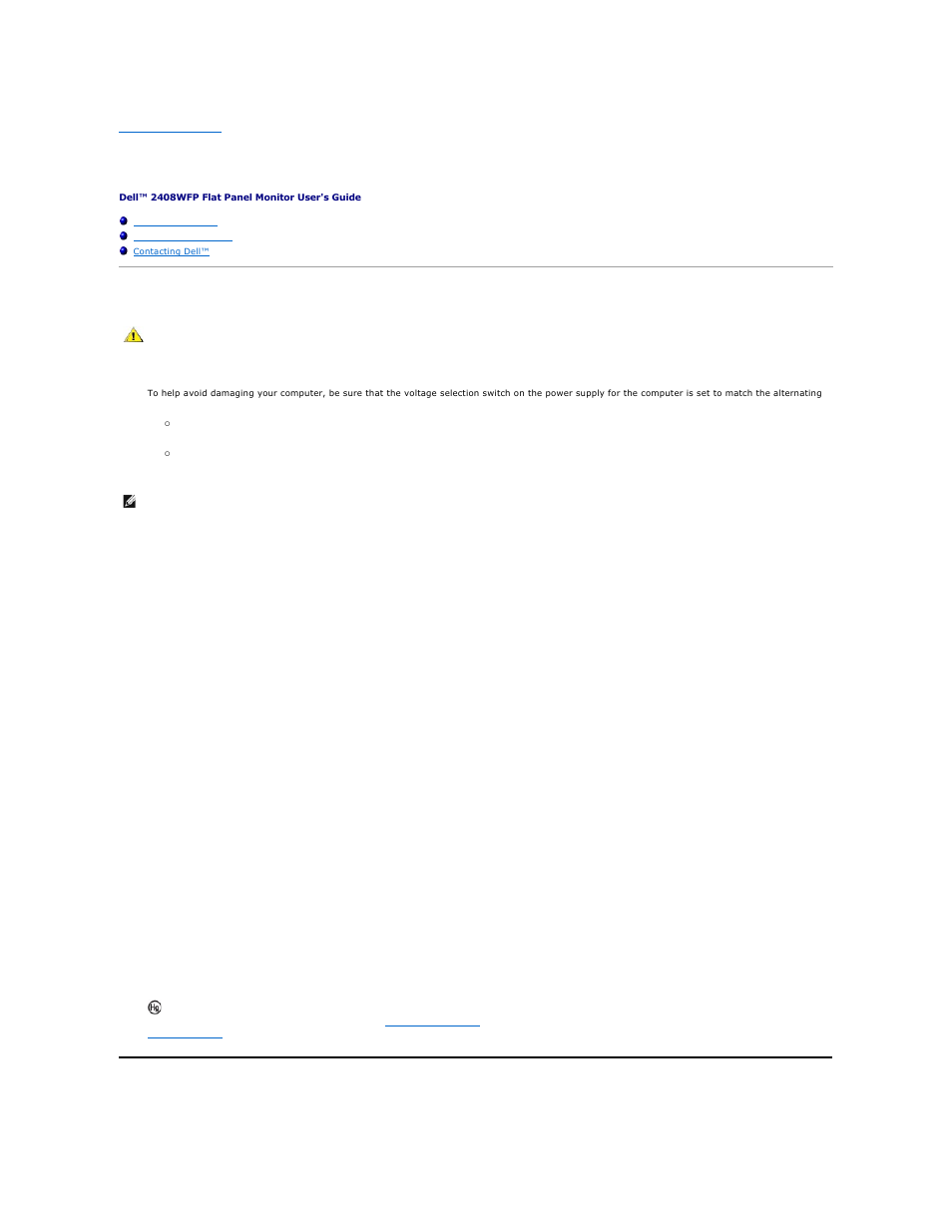 Appendix, Caution: safety instructions, Fcc notice (u.s. only) | Dell 2408WFP Monitor User Manual | Page 14 / 41