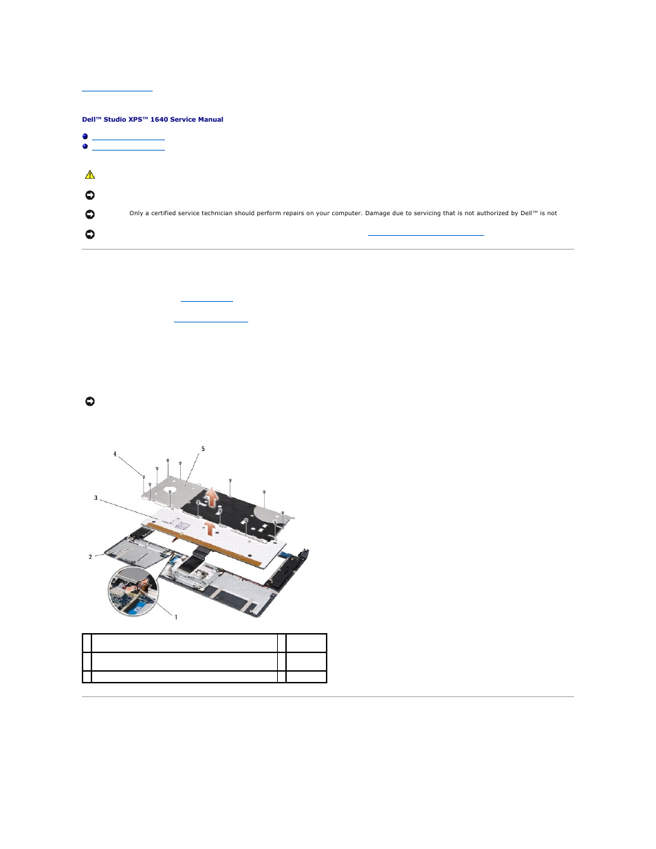 Keyboard, Removing the keyboard, Replacing the keyboard | Dell Studio XPS 1647 (Early 2010) User Manual | Page 28 / 47