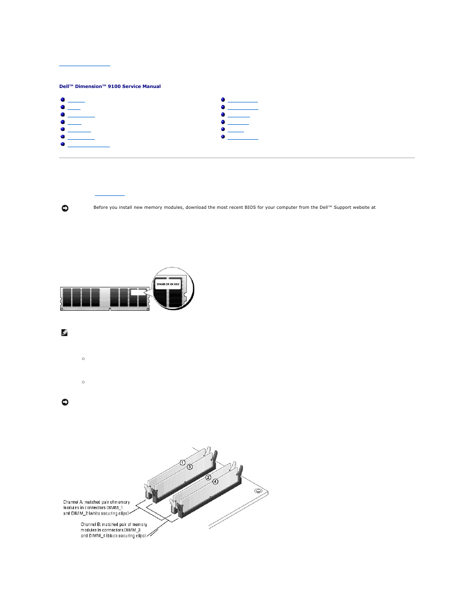 Removing and installing parts | Dell Dimension 9100 User Manual | Page 12 / 52
