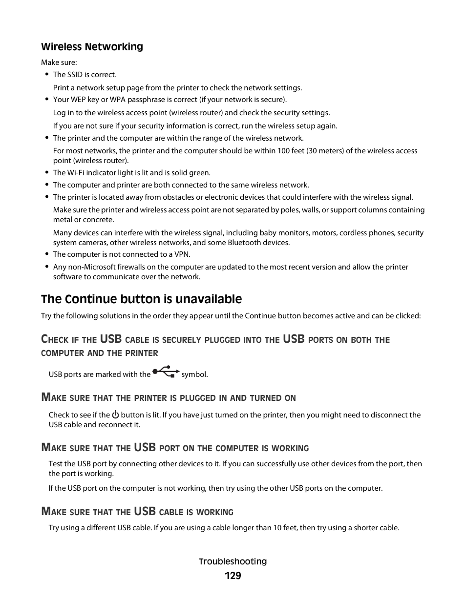 The continue button is unavailable | Dell V715w All In One Wireless Inkjet Printer User Manual | Page 129 / 150